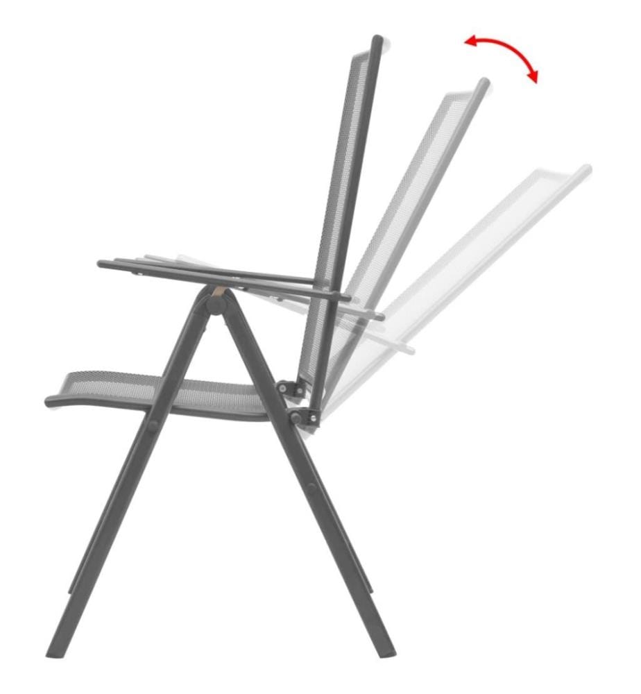 Stapelbare Gartenstühle 2 Stk. Stahl Grau