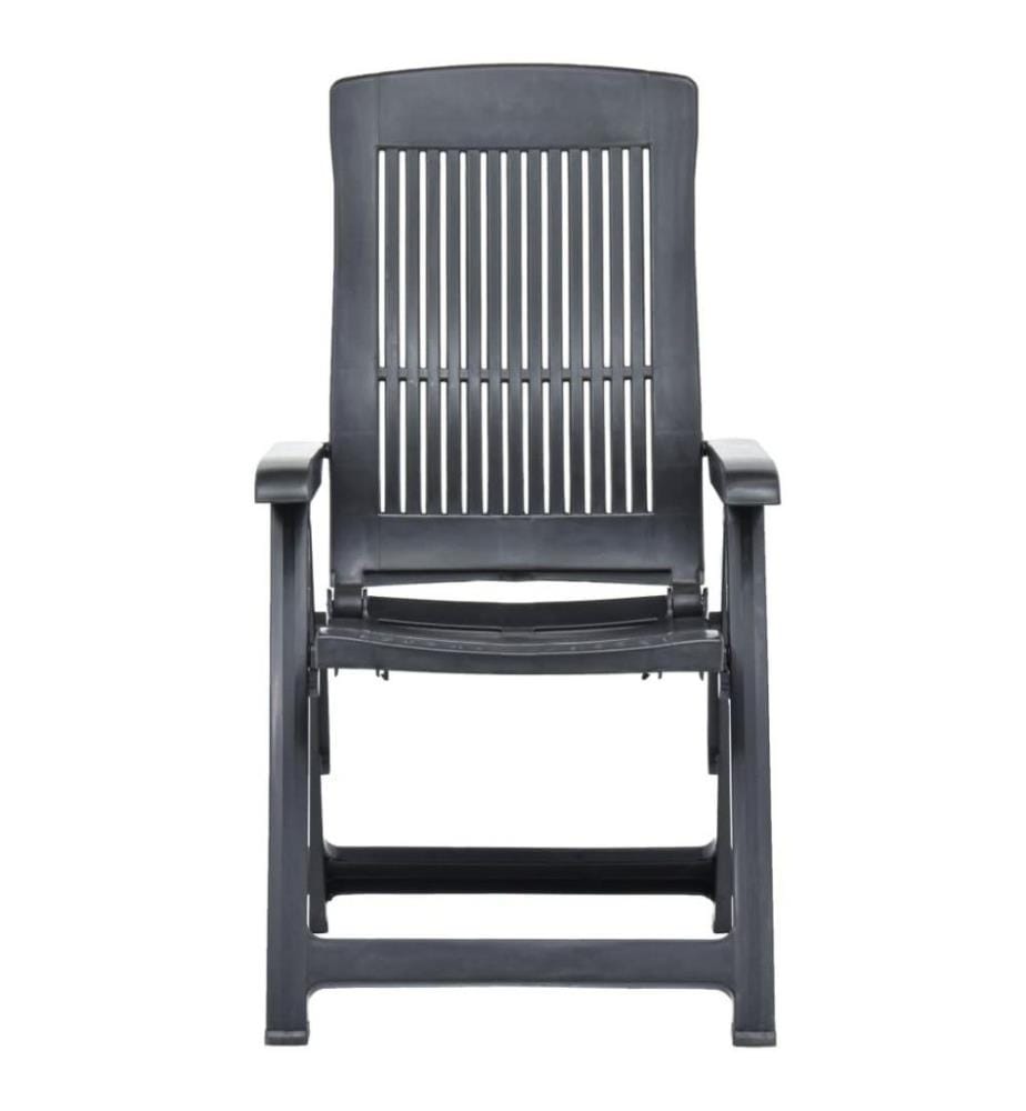 Verstellbare Gartenstühle 2 Stk. Kunststoff Anthrazit