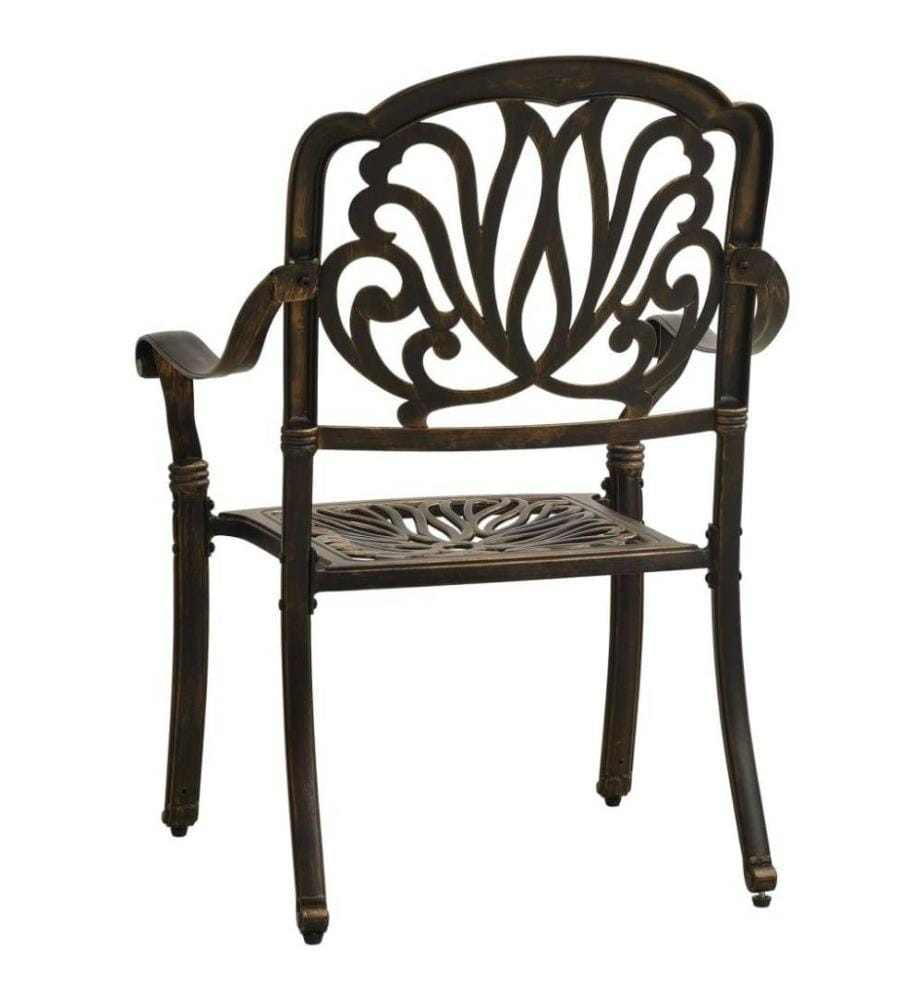 Chaises de jardin 2 pcs Aluminium coulé Bronze
