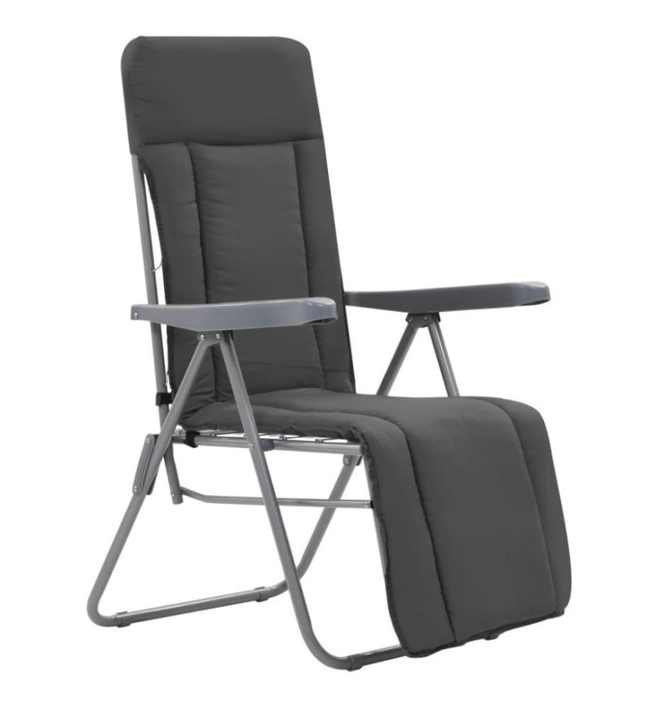 Klappbare Gartenstühle mit Polstern 2 Stk. Grau