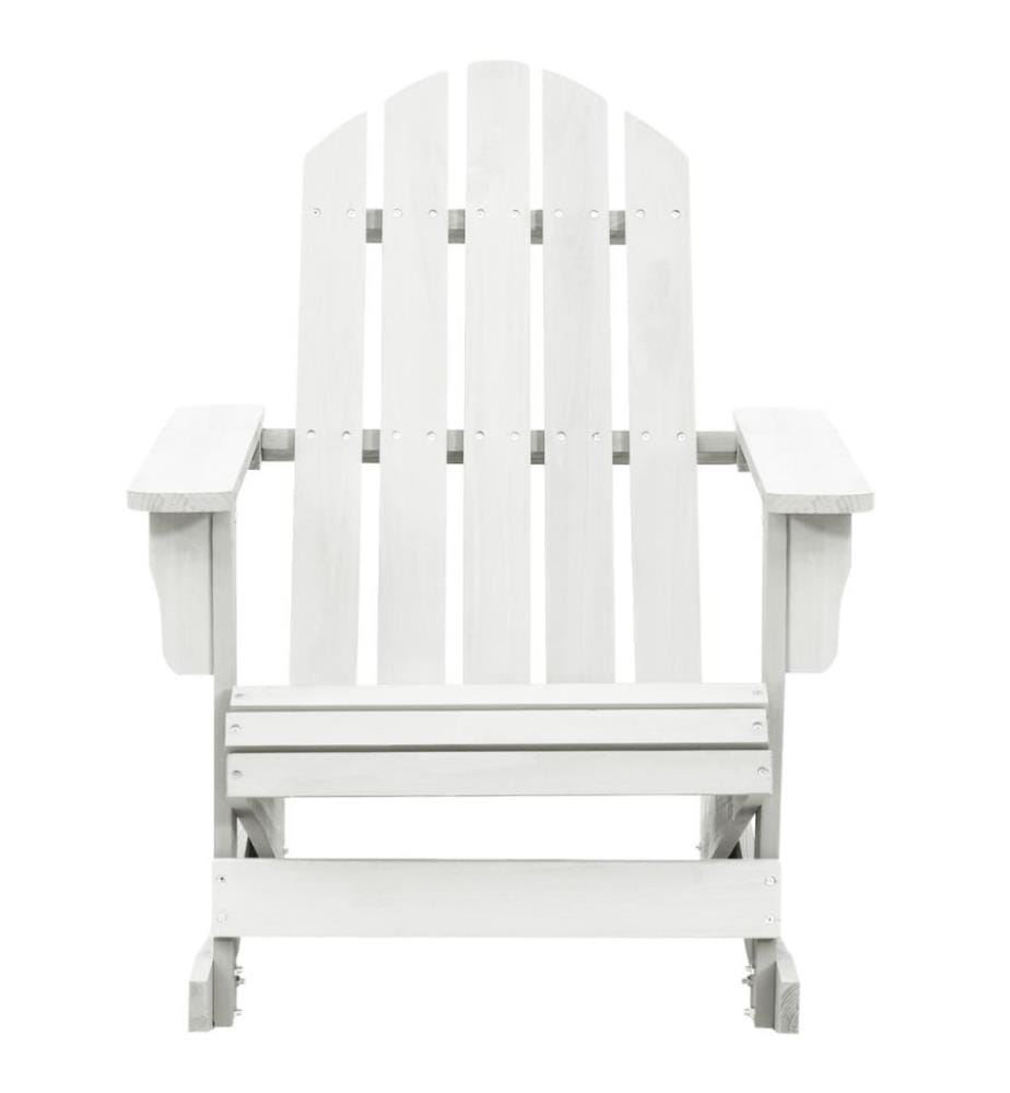 Garten-Schaukelstuhl Holz Weiss