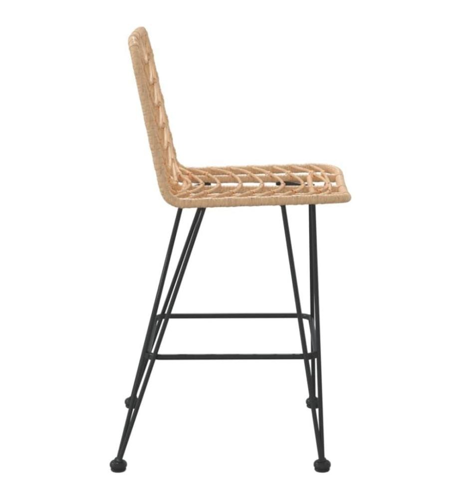Barhocker 2 Stk. 45x56x103,5 cm PE-Rattan und Stahl