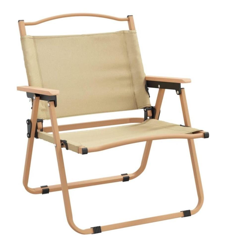Campingstühle 2 Stk. Beige 54x43x59 cm Oxford-Gewebe