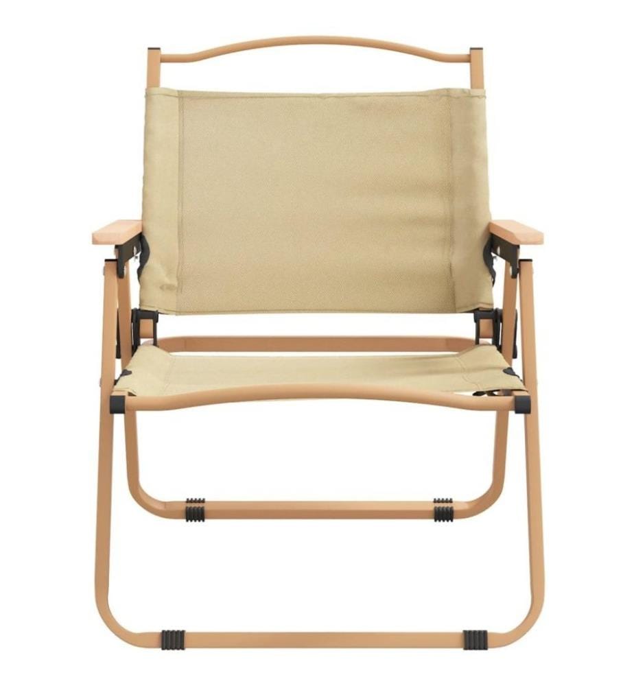 Campingstühle 2 Stk. Beige 54x43x59 cm Oxford-Gewebe