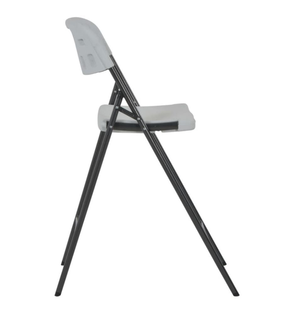 Klappbare Barstühle 2 Stk. HDPE und Stahl Weiss