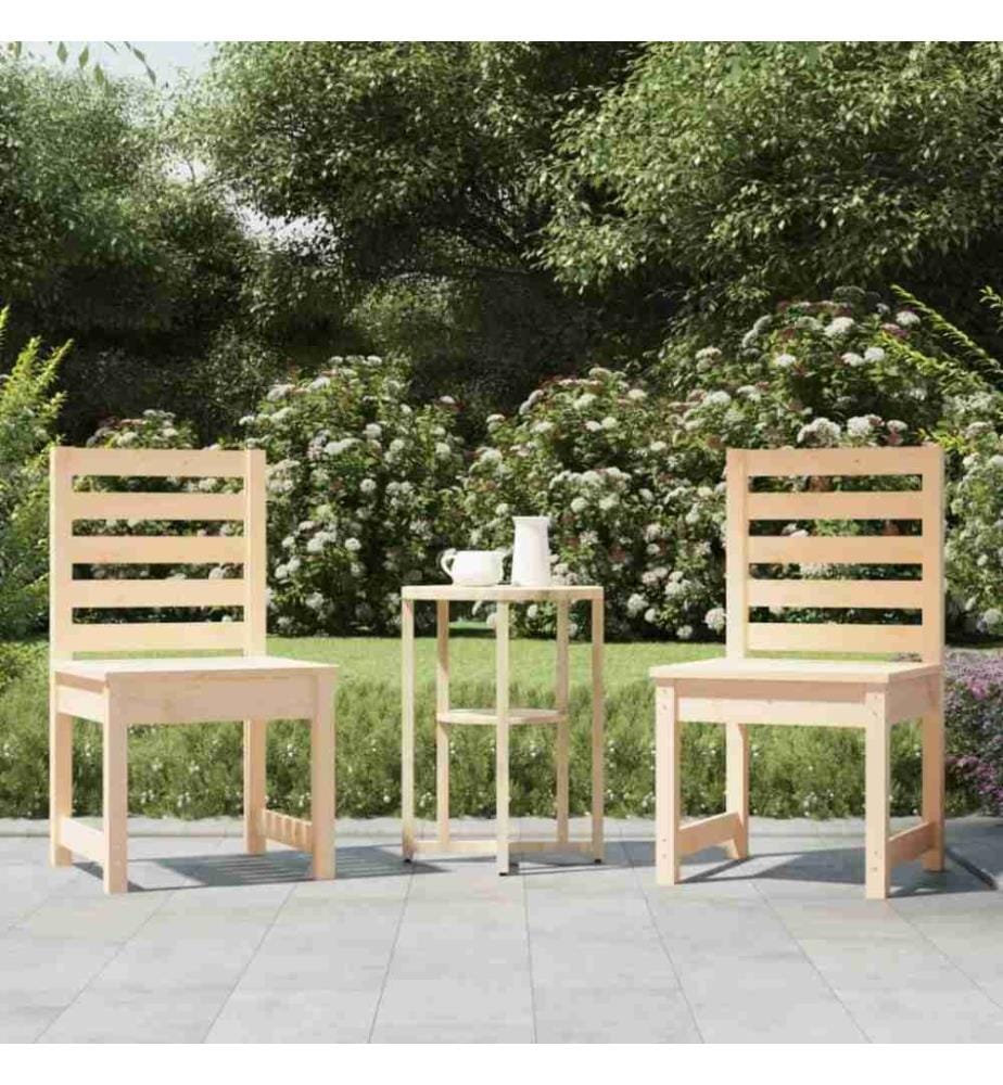 Chaises de jardin 2 pcs 40,5x48x91,5 cm bois massif de pin