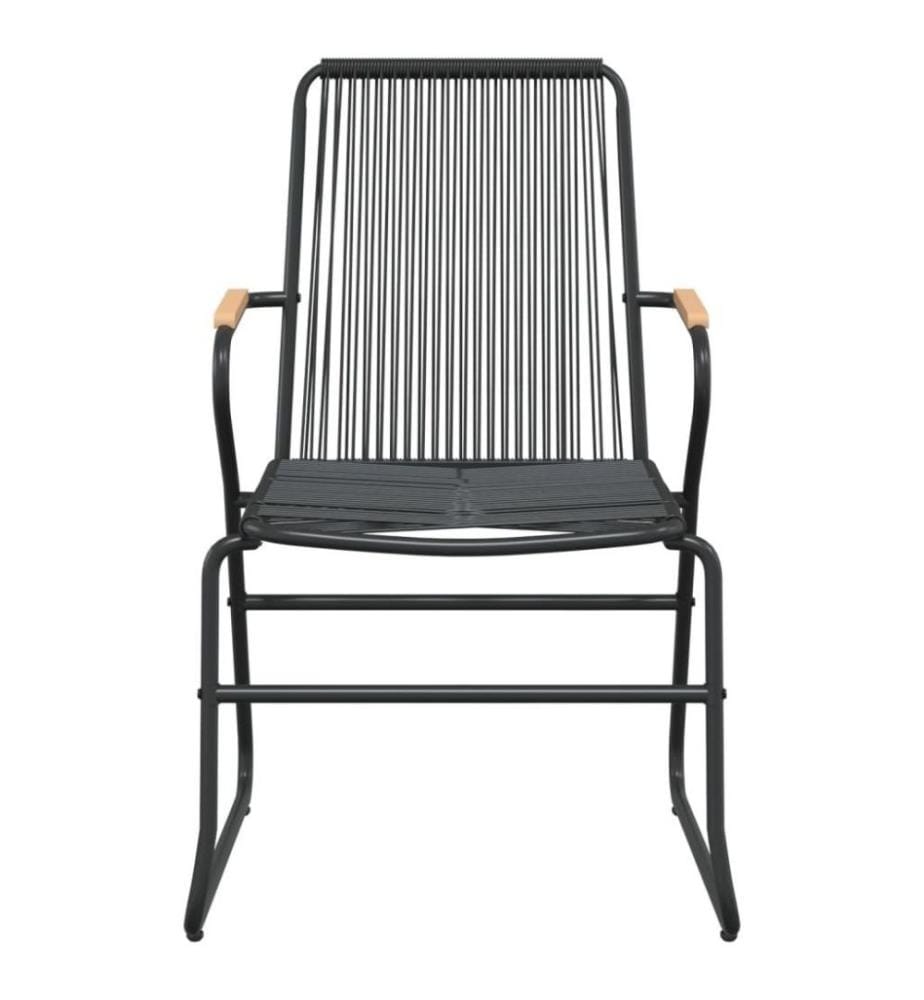 Chaises de jardin 4 pcs noir 58x59x85,5 cm rotin PVC