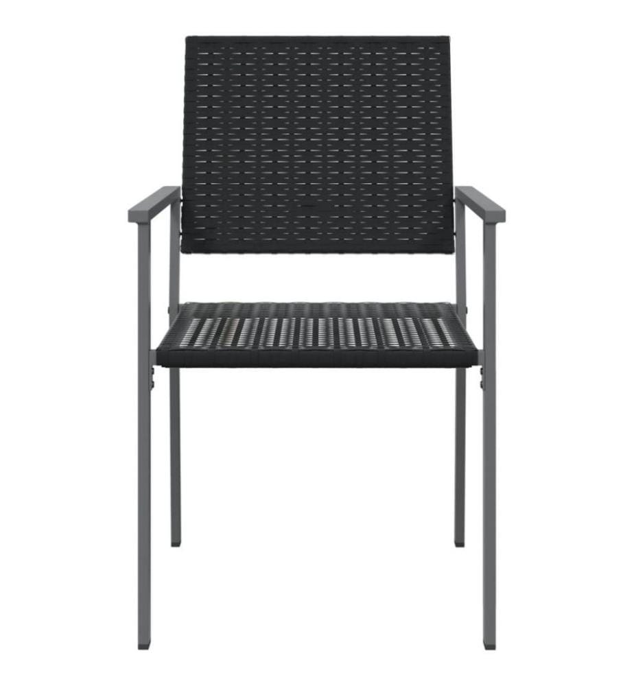 Gartenstühle 4 Stk. Schwarz 54x62,5x89 cm Poly Rattan
