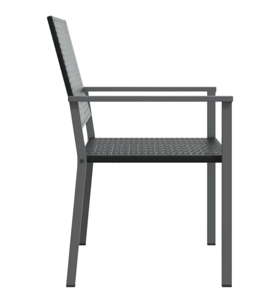 Gartenstühle 4 Stk. Schwarz 54x62,5x89 cm Poly Rattan
