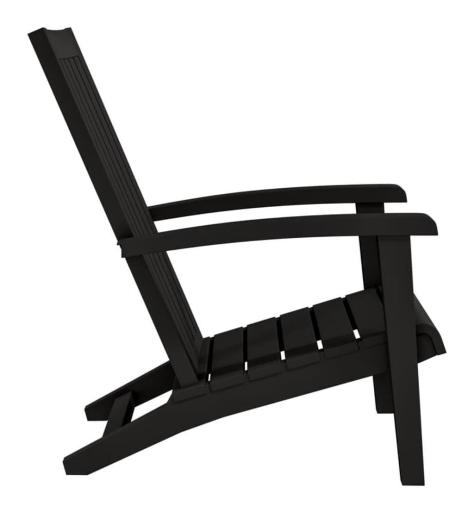 Adirondack-Gartenstühle 2 Stk. Schwarz Polypropylen
