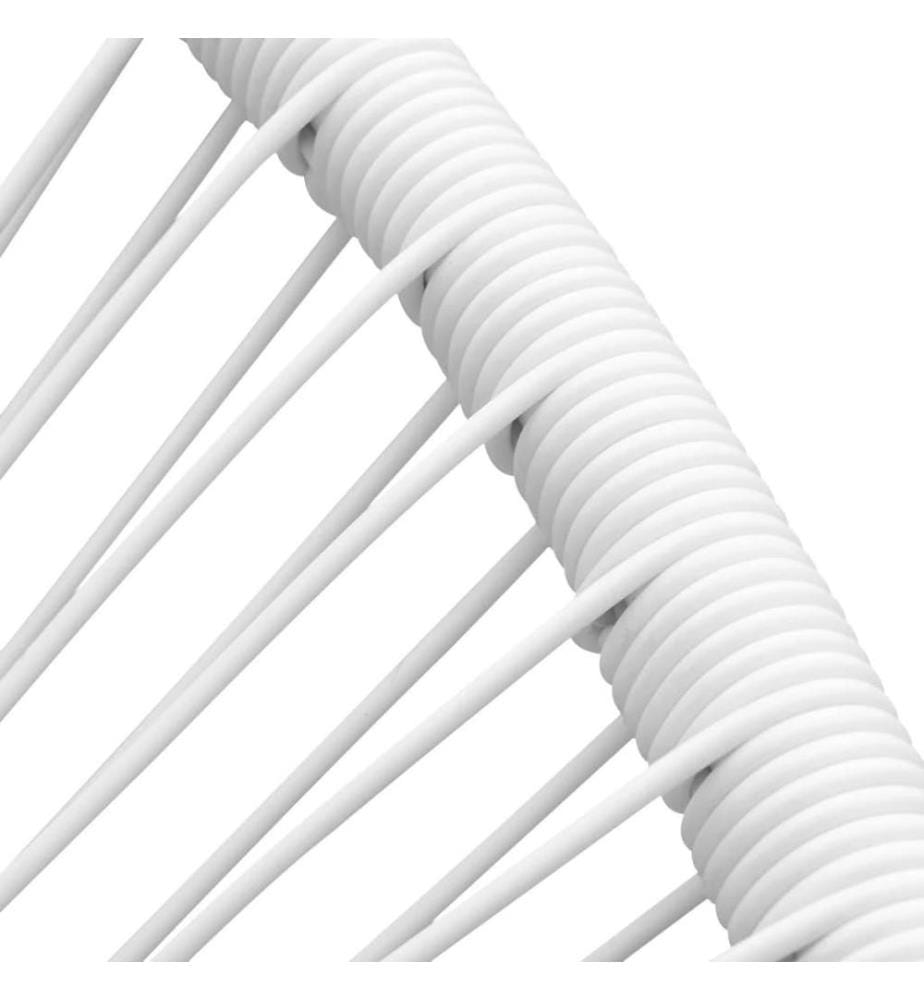 Garten-Schaukelstuhl Weiss Poly Rattan