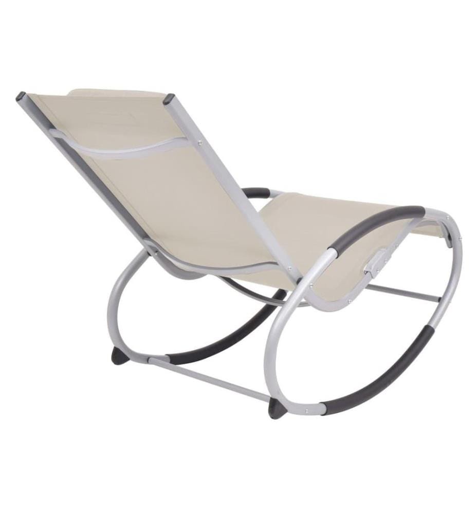 Garden Schaukelstuhl Creme Textilene
