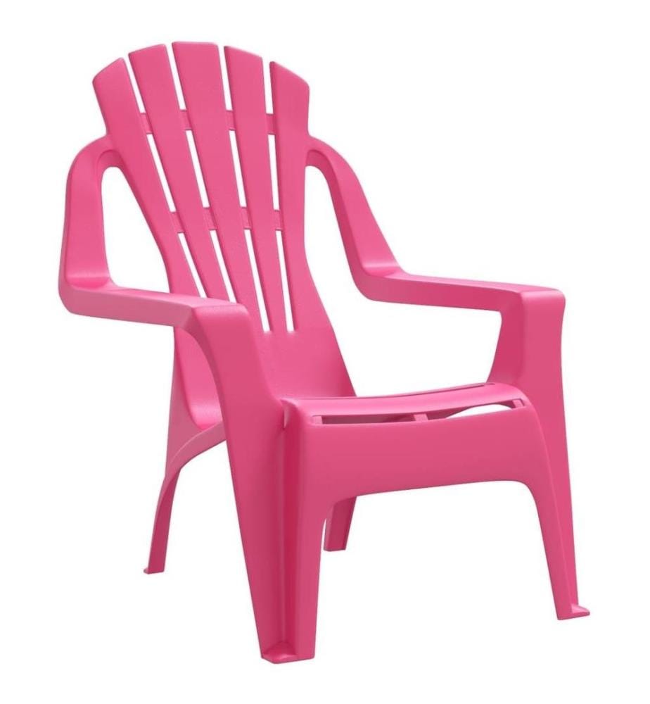 Kinder-Gartenstühle 2 Stk. Rosa 37x34x44 cm PP Holzoptik