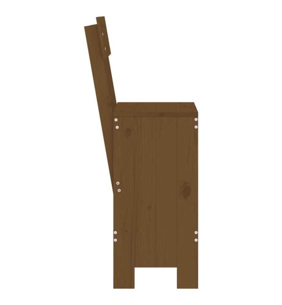 Barhocker 2 Stk. Honigbraun 40x48,5x115,5 cm Massivholz Kiefer
