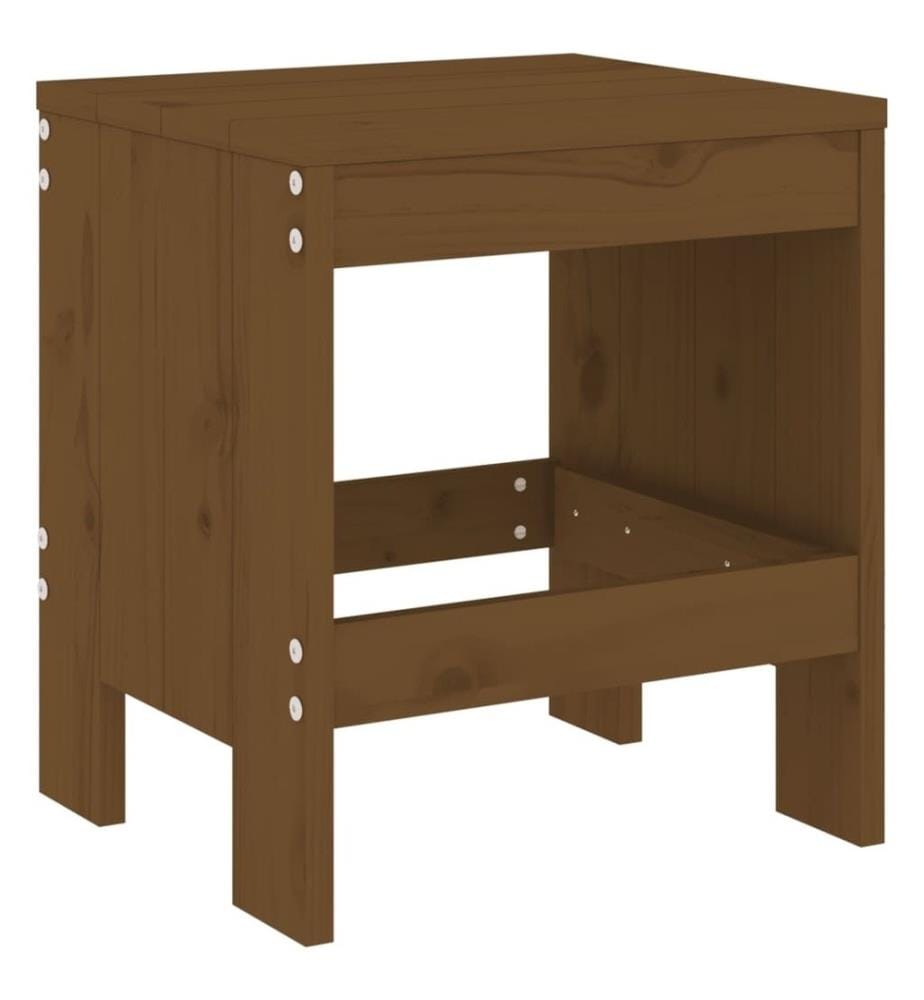 Tabourets de jardin 2 pcs marron miel 40x36x45 cm pin massif