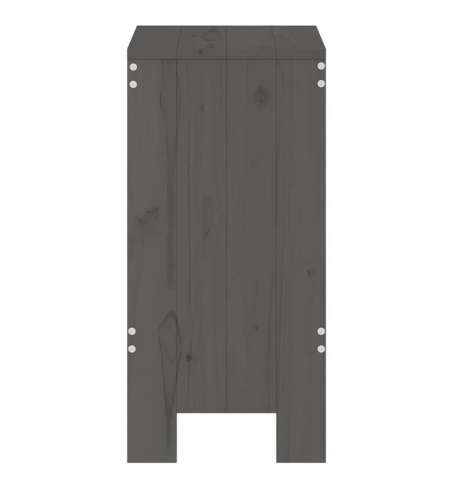 Barhocker 2 Stk. Grau 40x36x75 cm Massivholz Kiefer