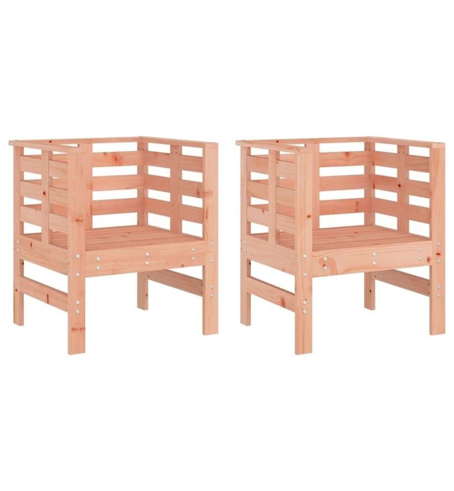 Chaises de jardin lot de 2 61,5x53x71 cm bois massif de douglas