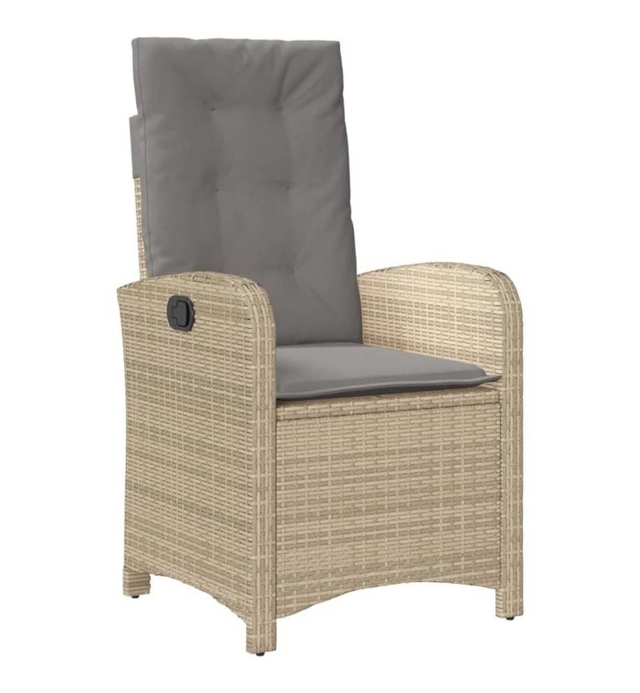 Gartensessel Kissen 2Stk. Verstellbar Beigemischung Poly Rattan