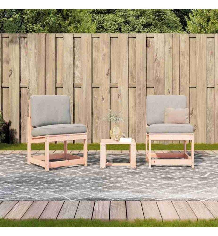3-tlg. Garten-Lounge-Set Massivholz Douglasie