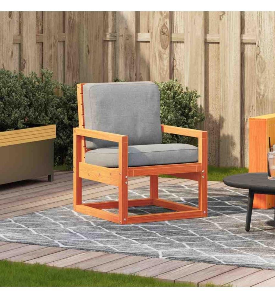 Chaise de jardin cire marron 57,5x63x76 cm bois de pin massif