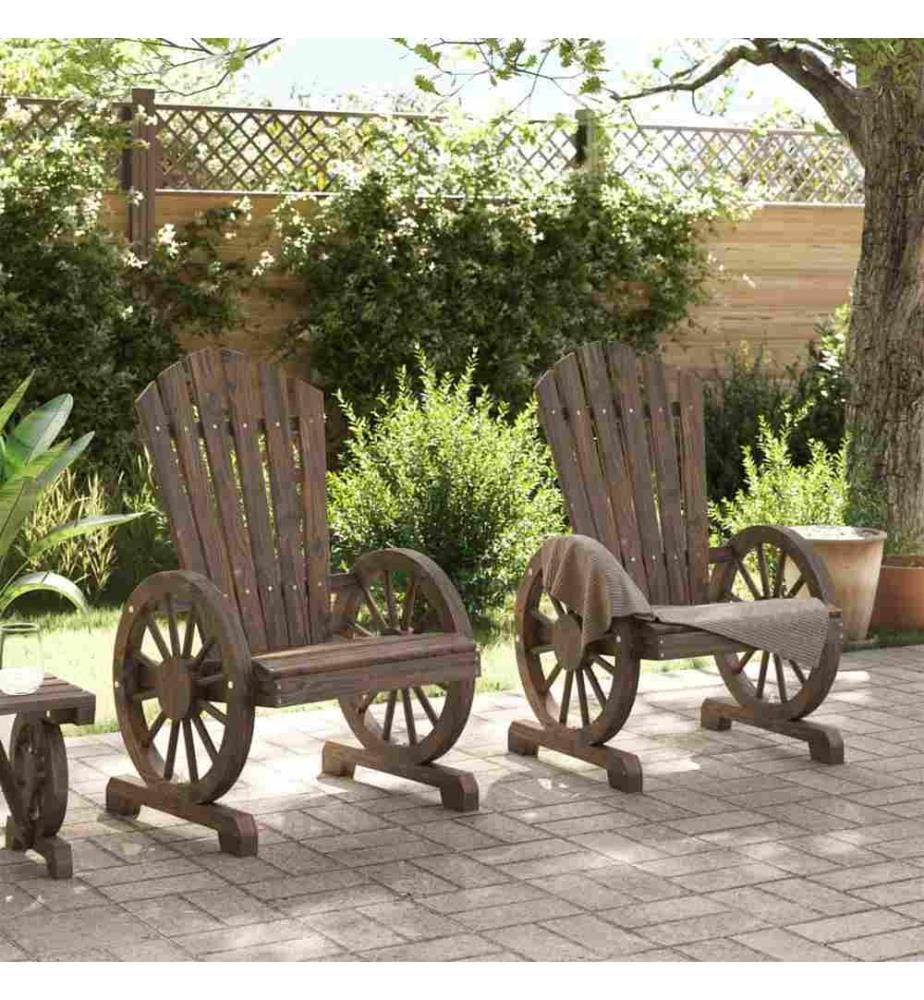 Adirondack-Gartenstühle 2 Stk. Massivholz Tanne