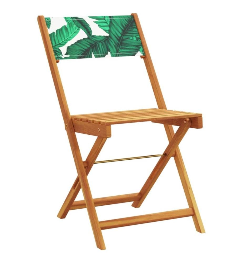 Chaises de jardin pliantes lot de 4 vert tissu et bois massif