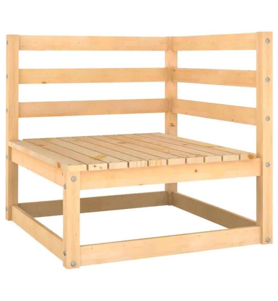 12-tlg. Garten-Lounge-Set mit Kissen Massivholz Kiefer