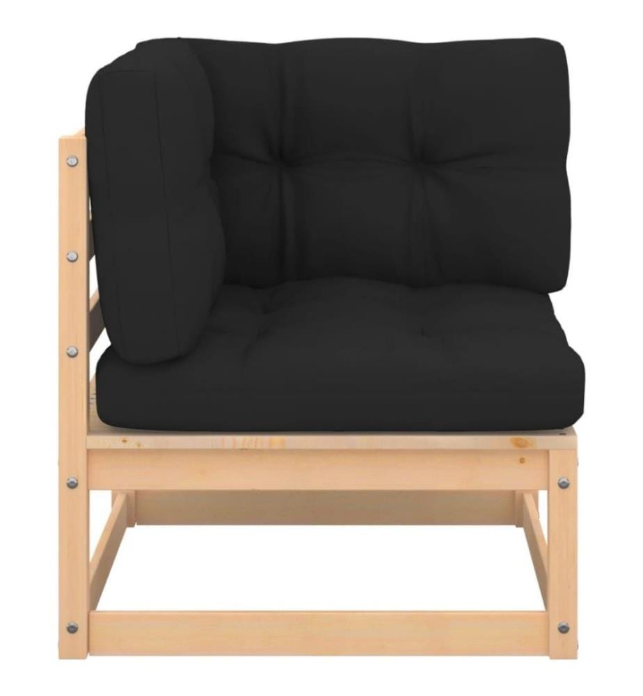 6-tlg. Garten-Lounge-Set mit Kissen Kiefer Massivholz