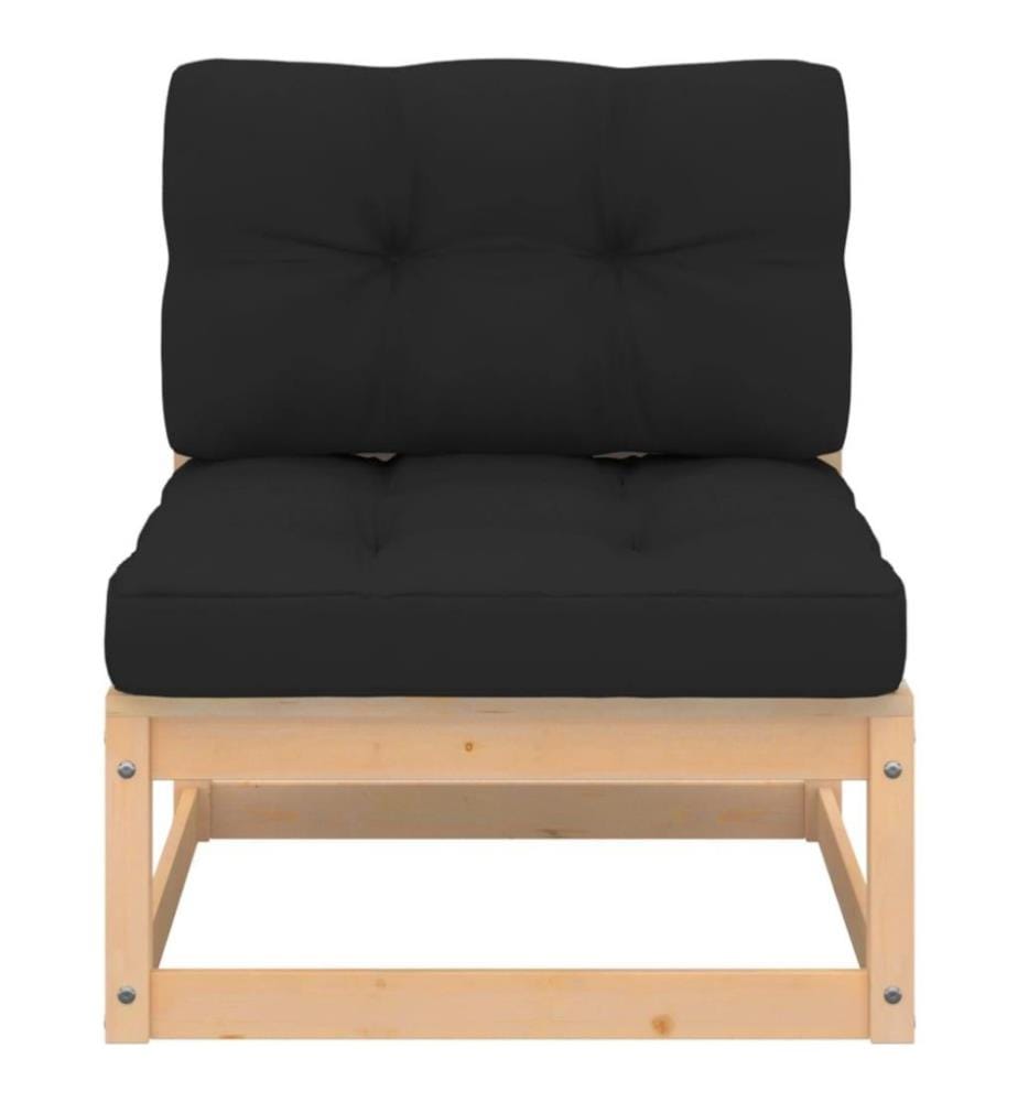 6-tlg. Garten-Lounge-Set mit Kissen Kiefer Massivholz