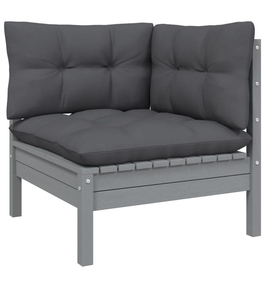 7-tlg. Garten-Lounge-Set mit Kissen Kiefer Massivholz