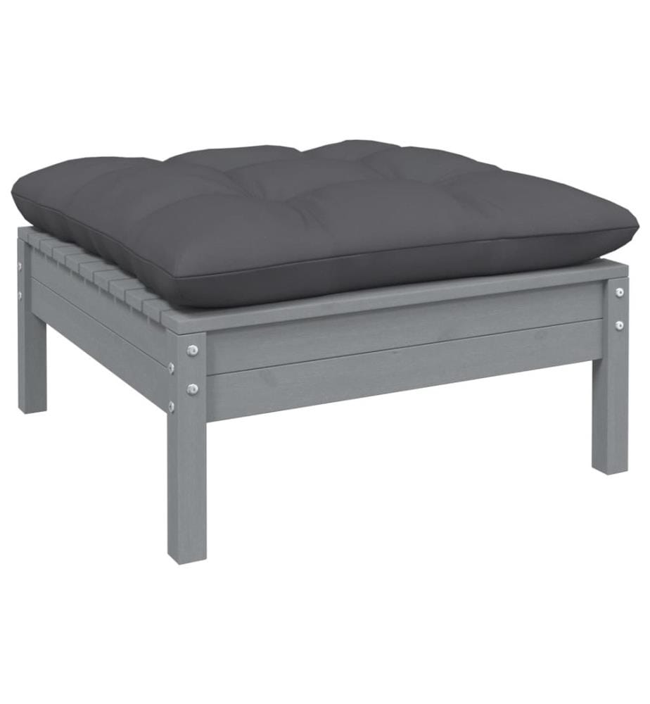 7-tlg. Garten-Lounge-Set mit Kissen Kiefer Massivholz