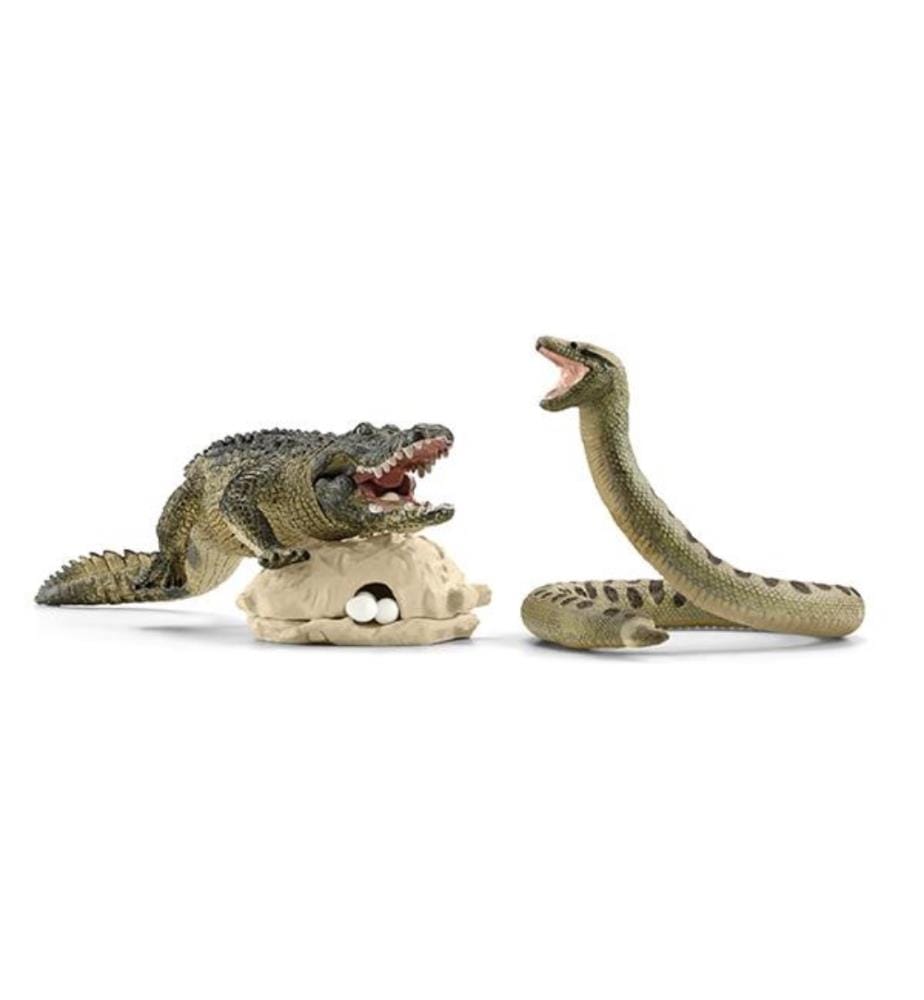 SCHLEICH -  Wild Life Danger dans les marécages,  20x18x6cm, National Geographic Kids