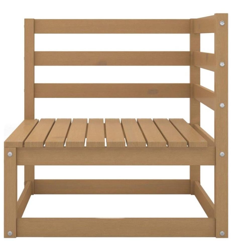 5-tlg. Garten-Lounge-Set Honigbraun Massivholz Kiefer