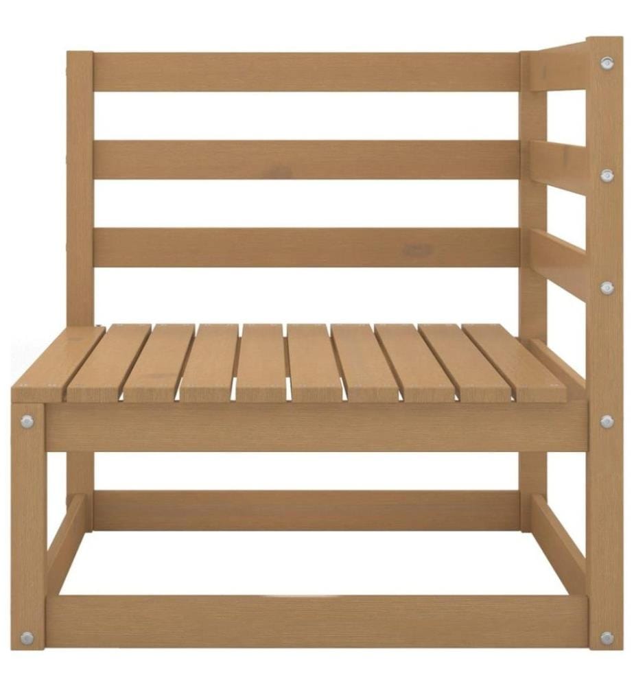 9-tlg. Garten-Lounge-Set Honigbraun Massivholz Kiefer