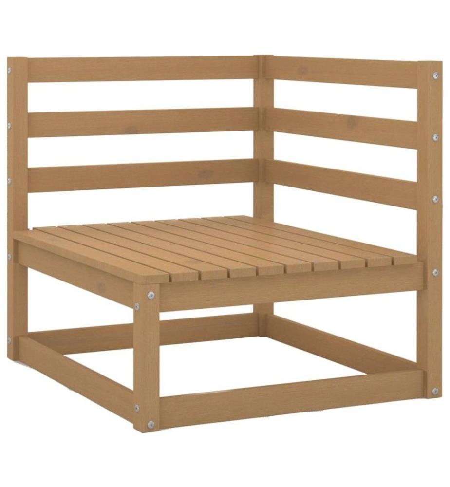 9-tlg. Garten-Lounge-Set Honigbraun Massivholz Kiefer