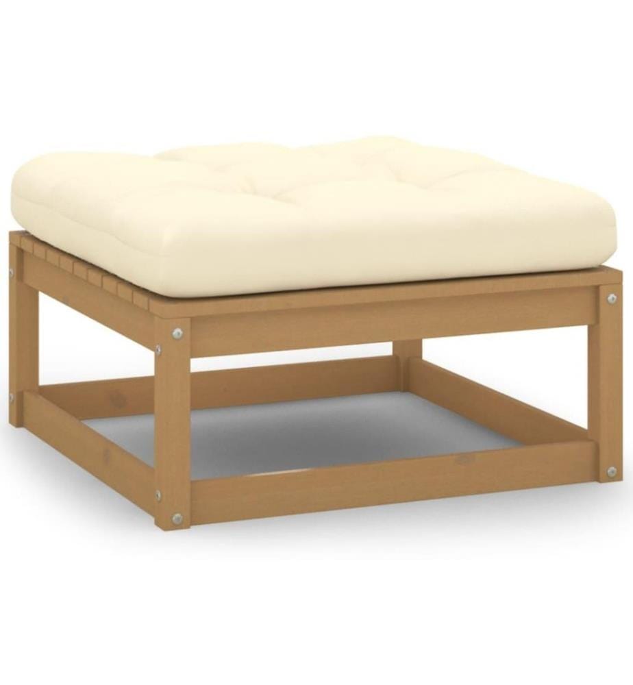 Salon de jardin 3 pcs avec coussins Bois de pin massif