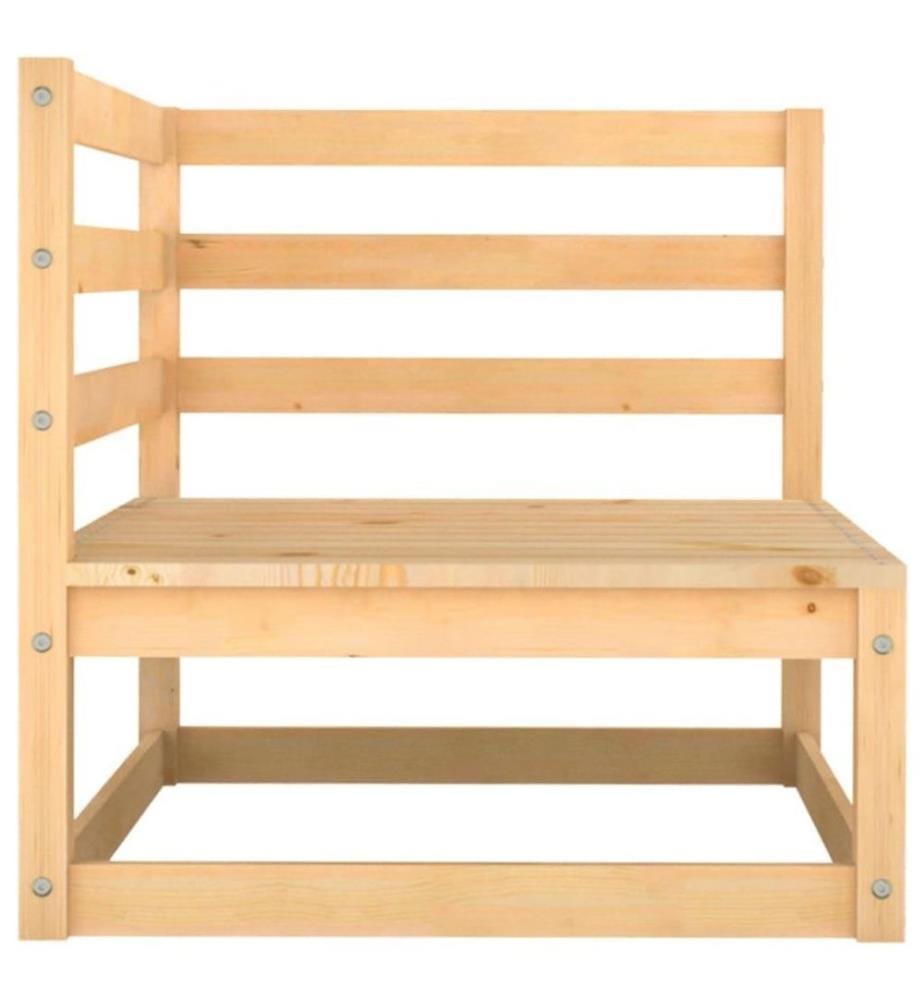 2-tlg. Garten-Lounge-Set Kiefer Massivholz