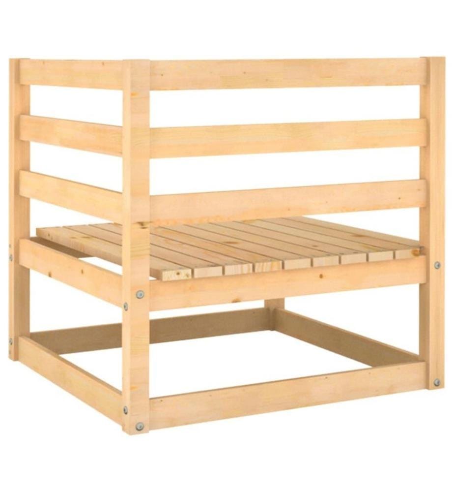 2-tlg. Garten-Lounge-Set Kiefer Massivholz