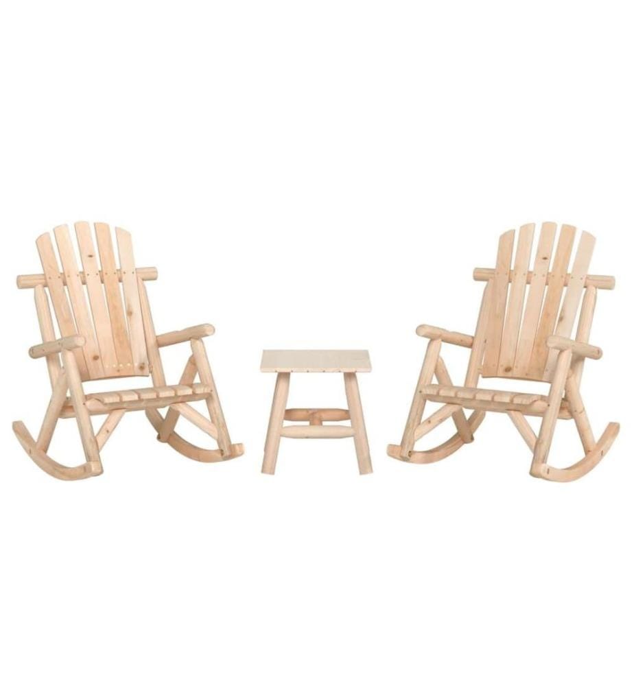 3-tlg. Garten-Lounge-Set Massivholz Fichte