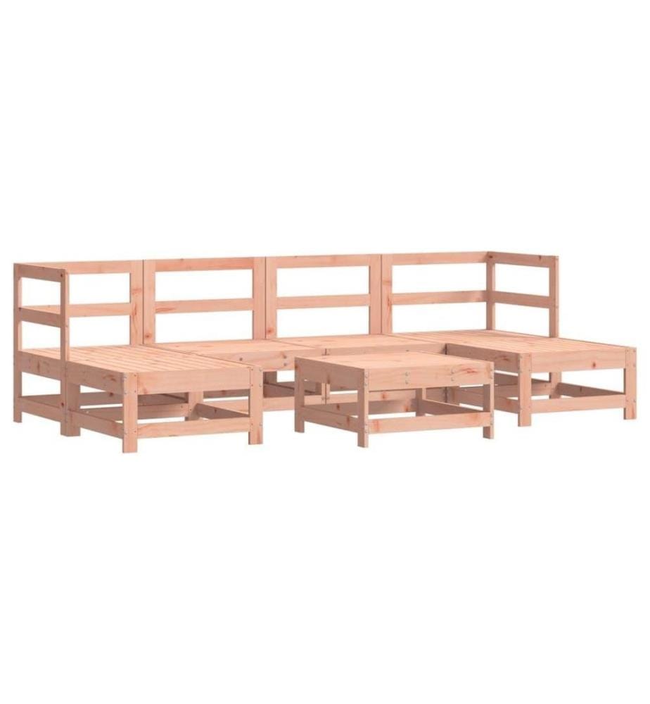 7-tlg. Garten-Lounge-Set mit Kissen Massivholz Douglasie