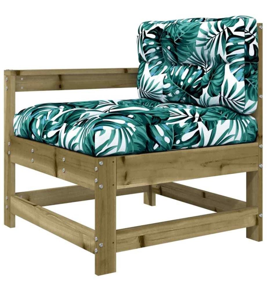 3-tlg. Garten-Lounge-Set mit Kissen Kiefernholz Imprägniert