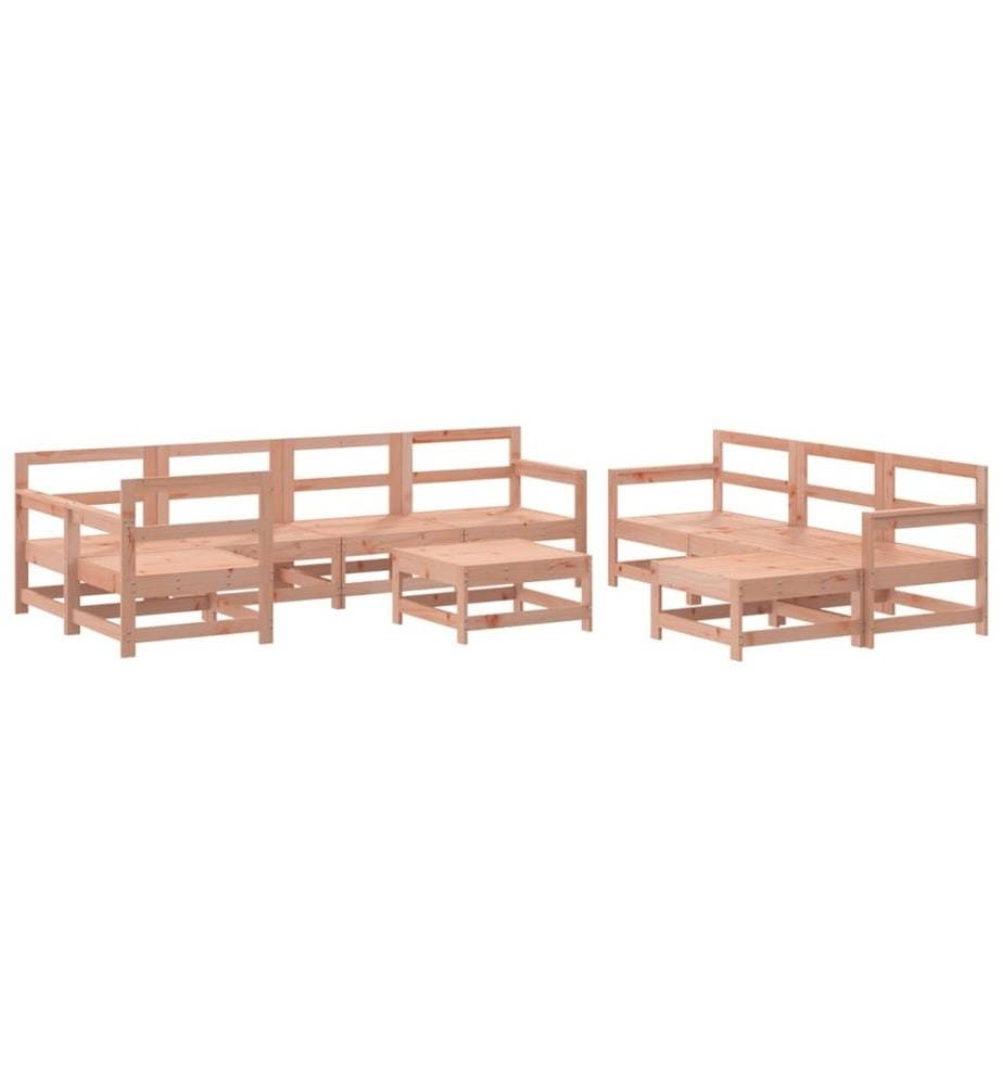 10-tlg. Garten-Lounge-Set mit Kissen Massivholz Douglasie