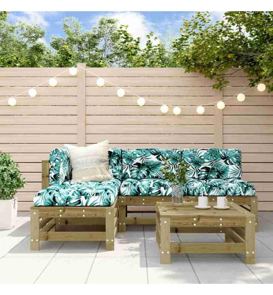 5-tlg. Garten-Lounge-Set mit Kissen Imprägniertes Kiefernholz