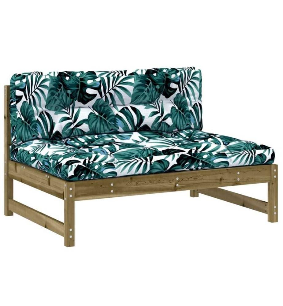 2-tlg. Garten-Lounge-Set mit Kissen Imprägniertes Kiefernholz