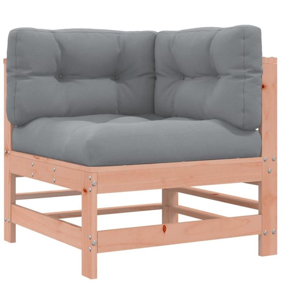 Salon de jardin 3 pcs avec coussins bois massif douglas