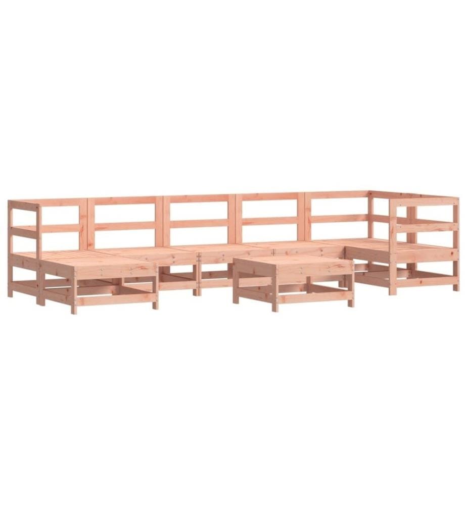 8-tlg. Garten-Lounge-Set mit Kissen Massivholz Douglasie