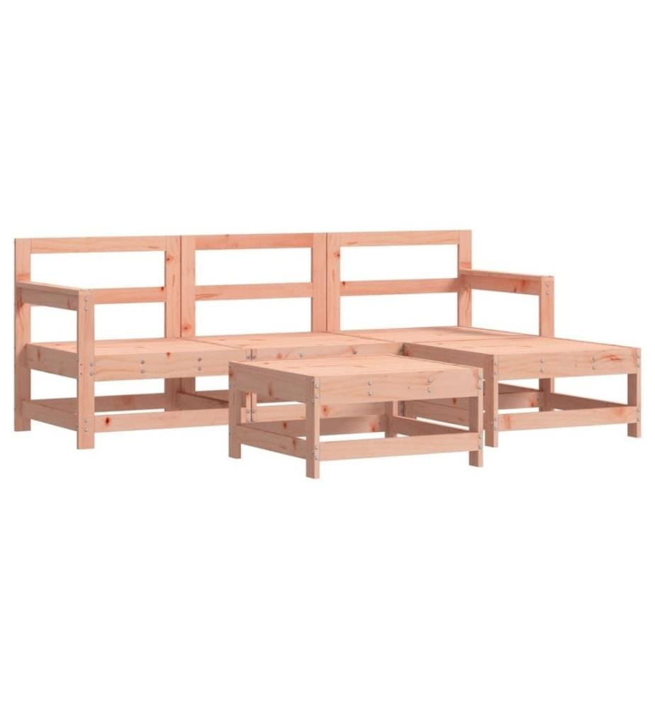 5-tlg. Garten-Lounge-Set Massivholz Douglasie