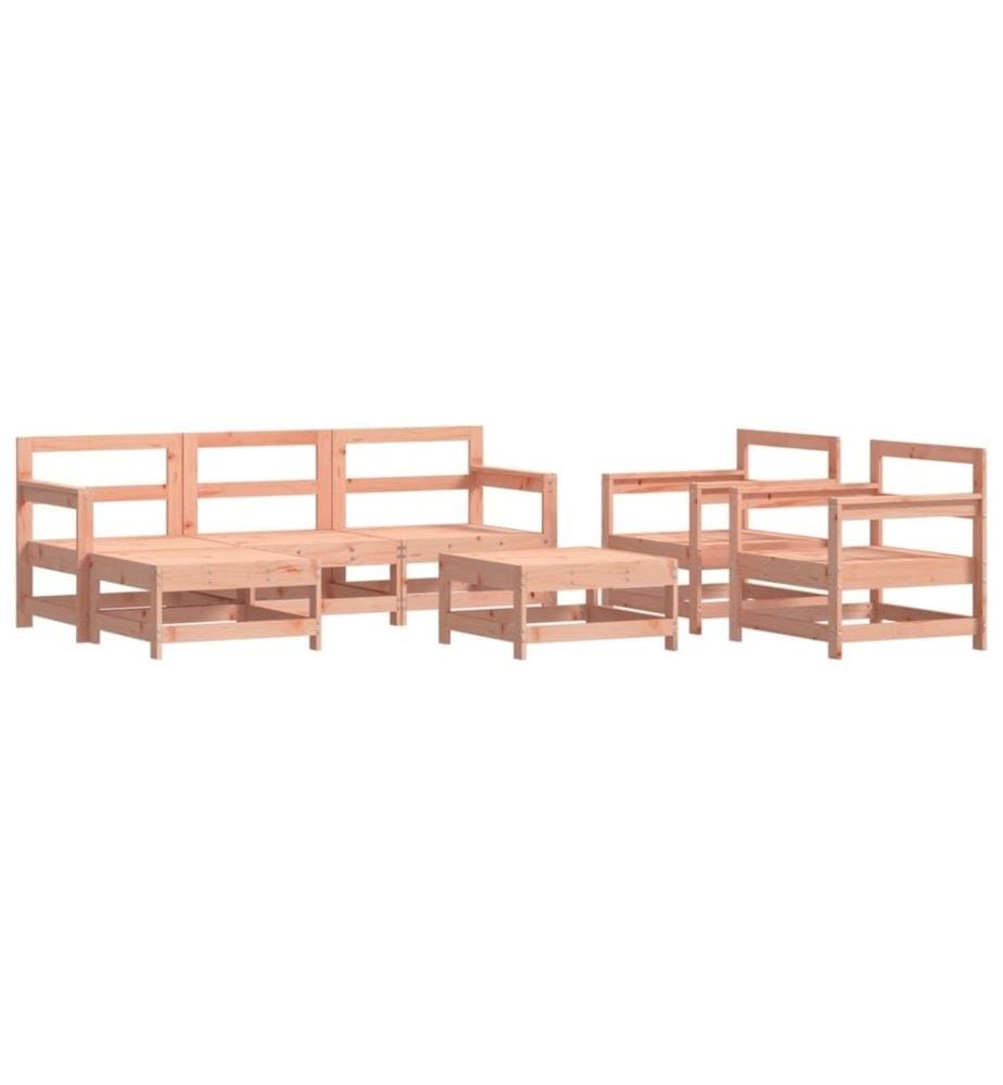 7-tlg. Garten-Lounge-Set Massivholz Douglasie