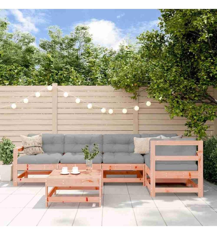 6-tlg. Garten-Lounge-Set Massivholz Douglasie
