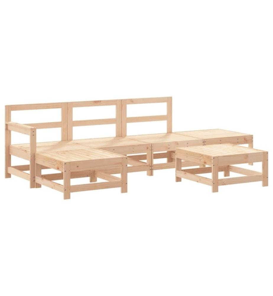 6-tlg. Garten-Lounge-Set Massivholz Kiefer